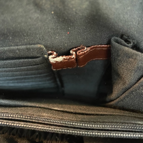 Vintage Carryland leather purse navy/brown - Picture 14 of 16